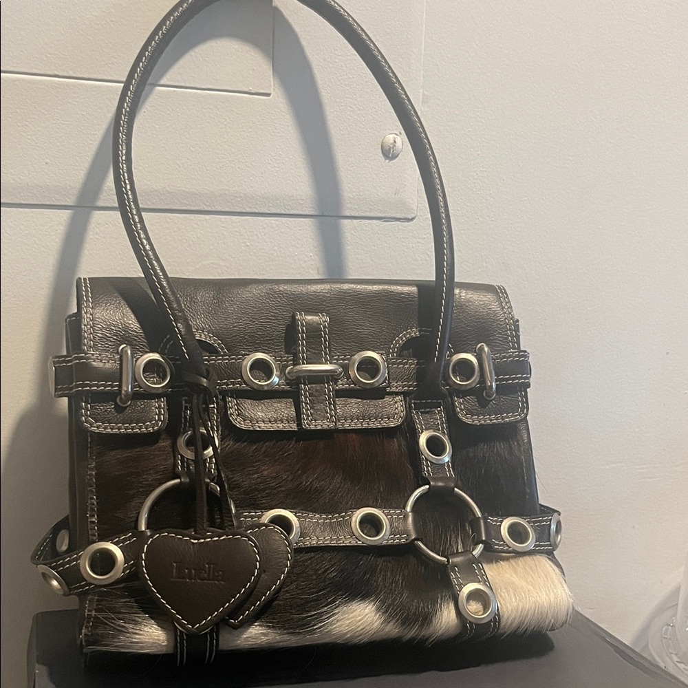 Stylish Black and Brown Handbag